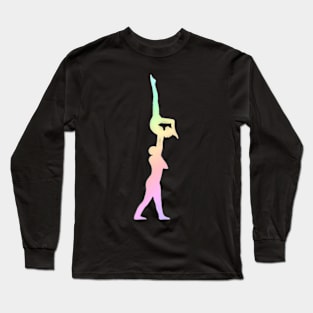 A mixed pair doing an arched handstand Long Sleeve T-Shirt